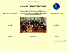 Tablet Screenshot of chantemonde.org